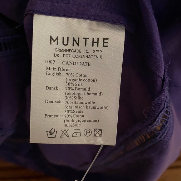 {munthe} Purple Ruffle Blouse Size S/M - Picture 5 of 11